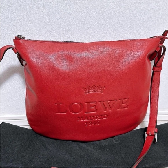 Loewe Handbags - Loewe Red Leather Shoulder Bag